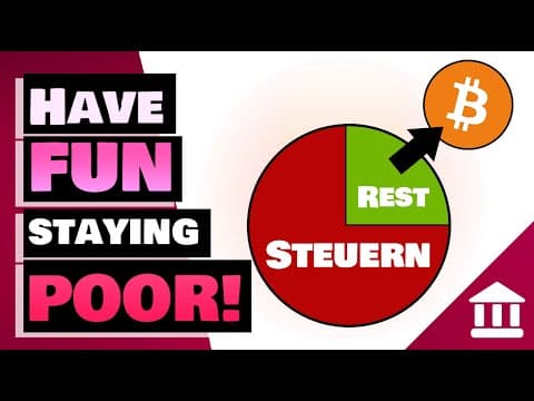 28 - 65% STEUERN zahlst auch DU!  #Bitcoin